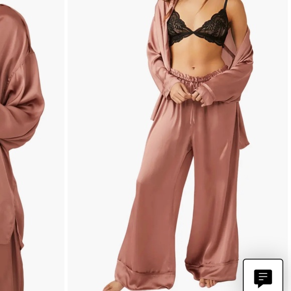 Free People FP Intimatley These Dreams Pajama Set Rose Tyre Dusty M Medium Med - Picture 2 of 14